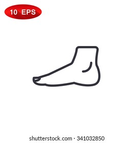 Human foot vector icon 