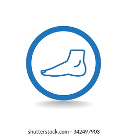 Human foot vector icon 