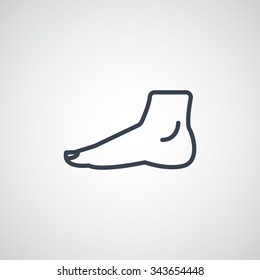 Human foot vector icon 