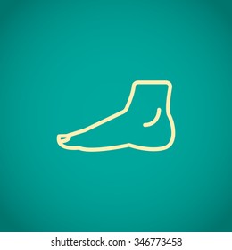 Human foot vector icon 