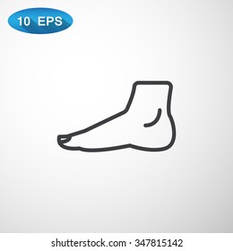 Human foot vector icon 