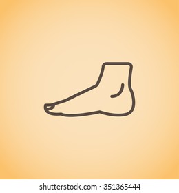 Human foot vector icon 