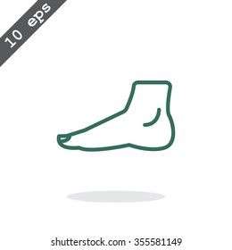 Human foot vector icon 