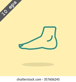 Human foot vector icon 