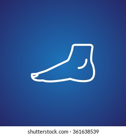 Human foot vector icon 
