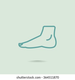 Human foot vector icon 