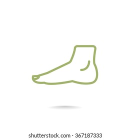 Human foot vector icon 