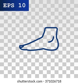 Human foot vector icon 