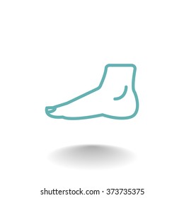 Human foot vector icon 