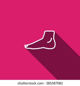 Human foot vector icon 