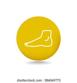 Human foot vector icon 
