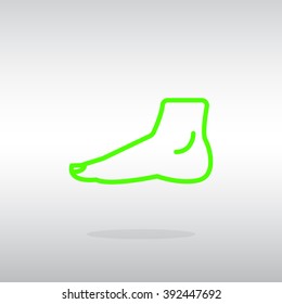 Human foot vector icon 