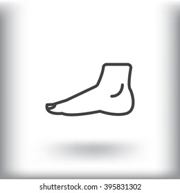 Human foot vector icon 