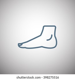 Human foot vector icon 
