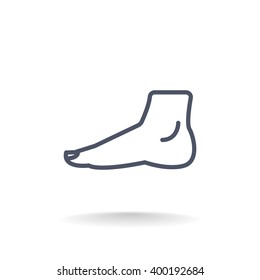 Human foot vector icon 