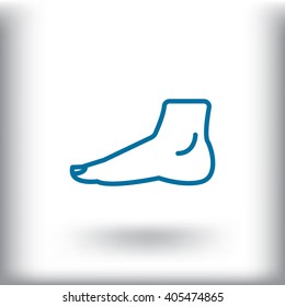 Human foot vector icon 