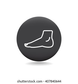 Human foot vector icon 