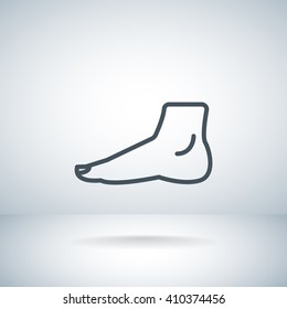 Human foot vector icon 