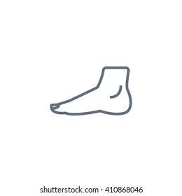 Human foot vector icon 