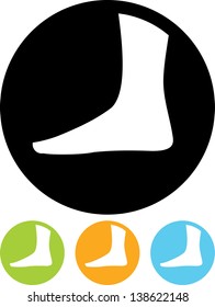Human foot vector icon isolated