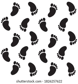 Human Footprint Background Pattern Vector Illustration Stock Vector ...