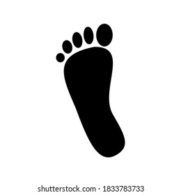 human footprint drawing, vector illustration