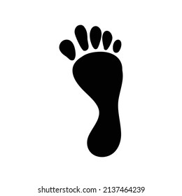 Human footprint flat cartoon vector illustration