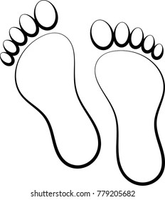 Human Footprint Icon Foot Imprint Raster Stock Illustration 787668871