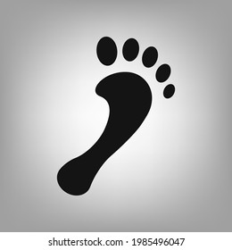 Human footprint icon for the interface of applications, games.