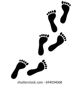 Human footprint icon  isolated on a  white background