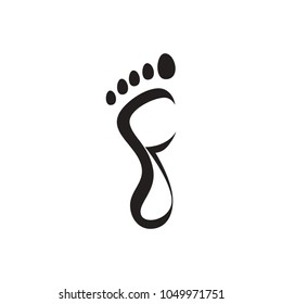 Human footprint icon logo design