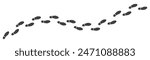 human footprint icon on white background