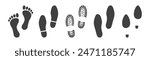 human footprint icon on white background