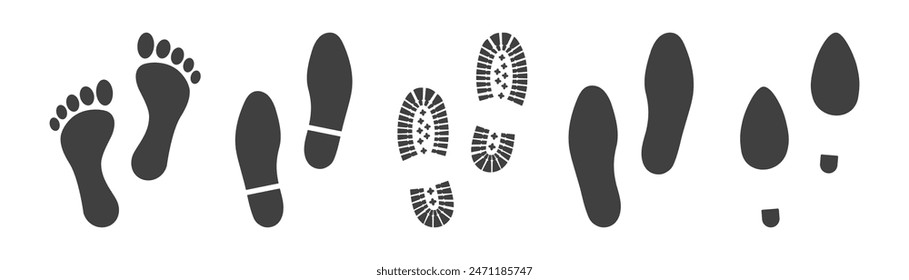 human footprint icon on white background