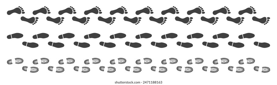 human footprint icon on white background