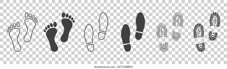 human footprint icon on white background