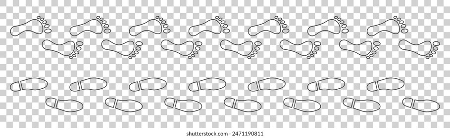 human footprint icon on white background
