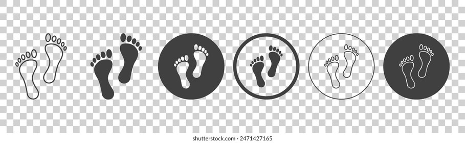 human footprint icon on white background