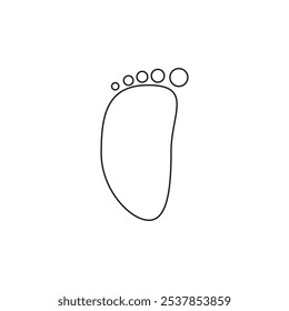 human footprint icon on white background