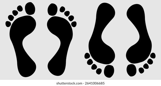 human footprint icon on white background