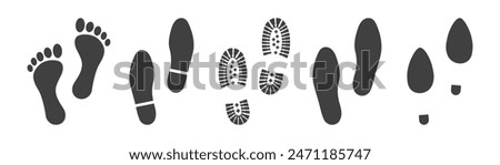 human footprint icon on white background