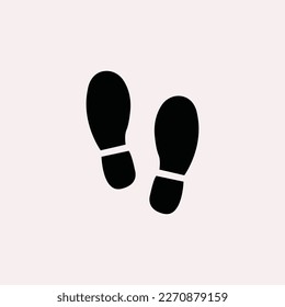 Human footprint icon, symbol, vector