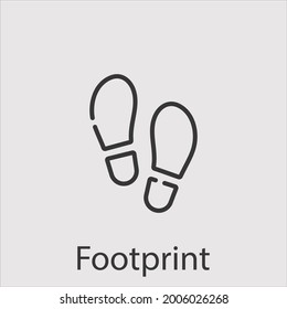 human footprint  icon vector icon.Editable stroke.linear style sign for use web design and mobile apps,logo.Symbol illustration.Pixel vector graphics - Vector