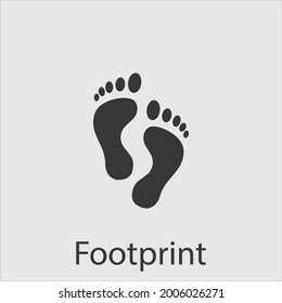 human footprint  icon vector icon.Editable stroke.linear style sign for use web design and mobile apps,logo.Symbol illustration.Pixel vector graphics - Vector