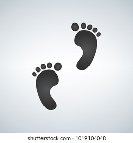 Human footprint icon. Vector illustration.