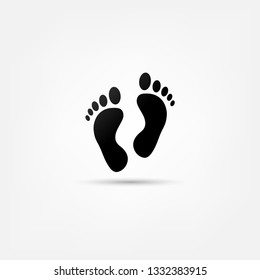 Icono de huella humana. Ilustración vectorial.