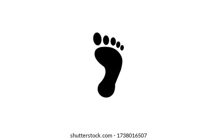 Human footprint icon. Vector illustration