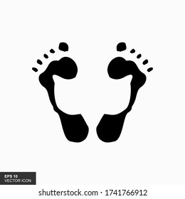 Human footprint icon. Vector illustration