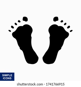 Human footprint icon. Vector illustration