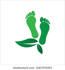 HUMAN FOOTPRINT ICON VECTOR ILLUSTRATION SYMBOL DESIGN